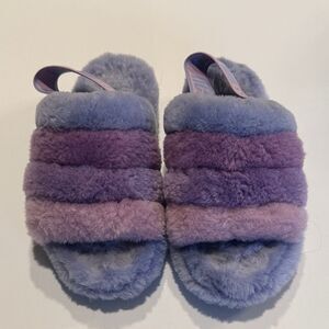 UGG Fluffy Lavender and Lilac Slippers